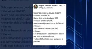 Miguel Antonio Bernal, advierte en Redes Sociales