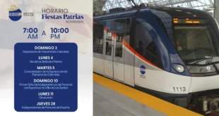 Horarios del Metro de Panamá para Días Patrios