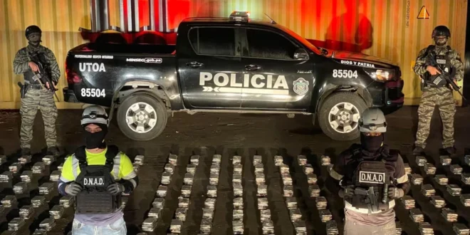 Autoridades Panameñas Interceptan 1,450 Paquetes de Droga Ocultos en Contenedores hacia Reino Unido