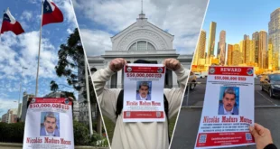 Justicia para Venezuela: Carteles de Maduro buscado aparecen en todo el Mundo