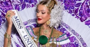 ¡Sensacional! Miss Universo Victoria Kjaer deslumbra en Panamá vestida de pollera, el traje típico nacional