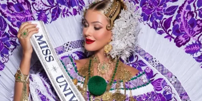 ¡Sensacional! Miss Universo Victoria Kjaer deslumbra en Panamá vestida de pollera, el traje típico nacional