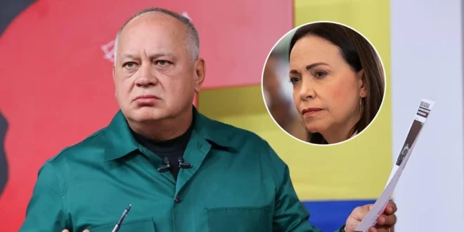Diosdado Cabello amenaza a María Corina Machado tras apoyo a la presión de EEUU contra Maduro