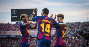 Festival de Goles en Montjuïc: El Barcelona Goelea 6-1 al Olympiacos en la Champions League