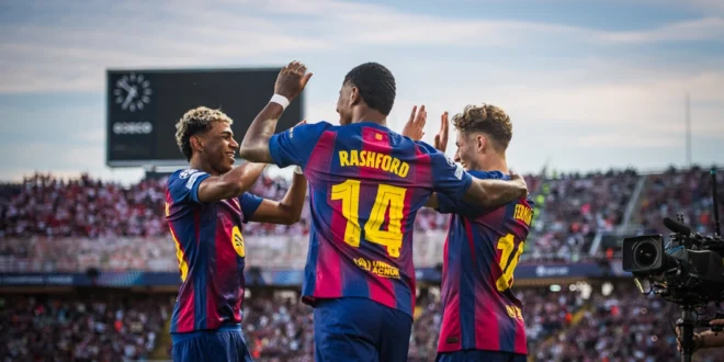 Festival de Goles en Montjuïc: El Barcelona Goelea 6-1 al Olympiacos en la Champions League