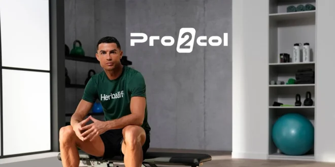 Cristiano Ronaldo posando como inversor y socio estratégico de Herbalife