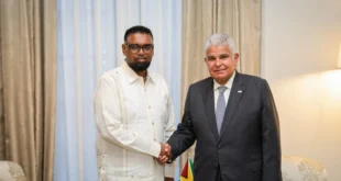 El Presidente Mulino recibe al mandatario de Guyana en el Palacio de las Garzas para firmar acuerdos de cooperación