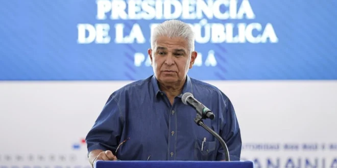Presidente Mulino durante la Conferencia de Prensa