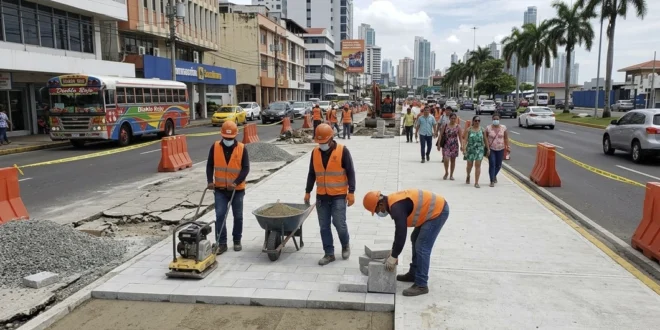 Alcaldía de Panamá impulsa plan de $17 millones para rehabilitar aceras y movilidad peatonal en el centro
