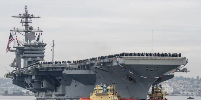 Ni Cerca Pasaron Los Misiles: el Porta Aviones Abraham Lincon esta Firme para dar seguridad al área