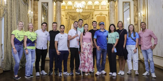 Atletas del Ironman 70.3 Panamá 2026 son recibidos en el Palacio de Las Garzas