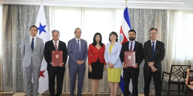 Panamá y Costa Rica firman acuerdo para impulsar corredor ferroviario regional