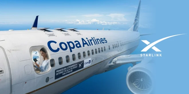 Copa Airlines marca un hito con WiFi de alta velocidad a bordo gracias a Starlink