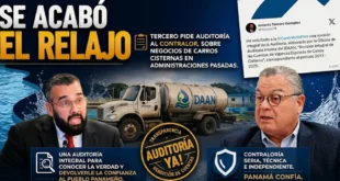 “Se Acabó el Relajo” Tercero pide auditoría al Contralor sobre negocios de carros cisternas en administraciones pasadas