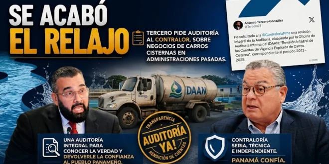 “Se Acabó el Relajo” Tercero pide auditoría al Contralor sobre negocios de carros cisternas en administraciones pasadas