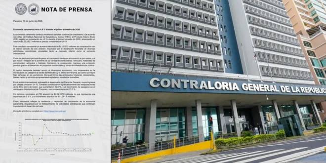 Contraloría reporta crecimiento de 4.8% en la economía panameña