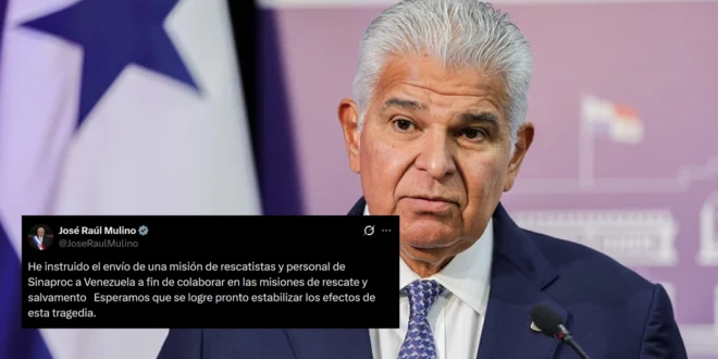 Mulino envía misión del Sinaproc a Venezuela para apoyar búsqueda de sobrevivientes tras terremotos