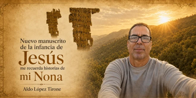 Aldo López Tirone recuerda a su Nona al conocer el antiguo manuscrito sobre la infancia de Jesús