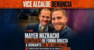Mayer Mizrachi contrata de forma directa a donante de su campaña para consultoría de parque en Las Garzas