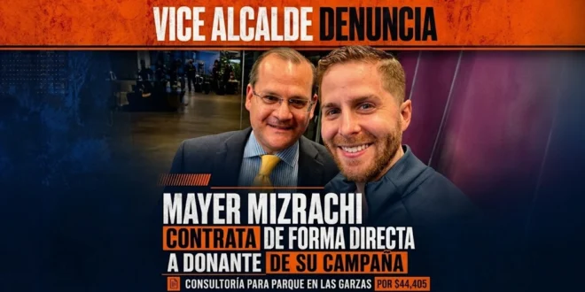 Mayer Mizrachi contrata de forma directa a donante de su campaña para consultoría de parque en Las Garzas