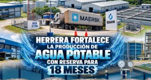 Herrera fortalece la producción de agua potable con reserva para 18 meses