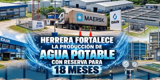 Herrera fortalece la producción de agua potable con reserva para 18 meses