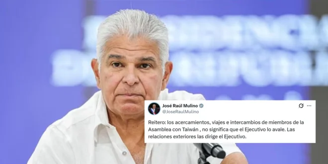 Presidente José Raúl Mulino se pronuncia sobre los viajes de diputados panameños a Taiwán