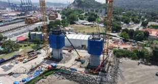 Torre Este del Cuarto Puente alcanza 53 metros y alista nueva fase