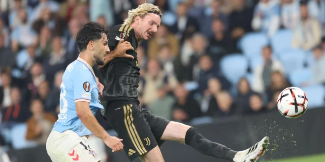 Juventus castiga dos errores del Celta y gana 2-1 con gol de Kolo Muani en el descuento