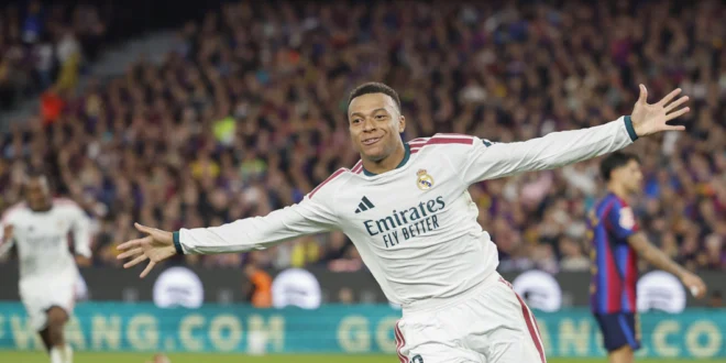 Mbappé brilla con doblete y Real Madrid vence 2-1 al Barcelona en el Clásico